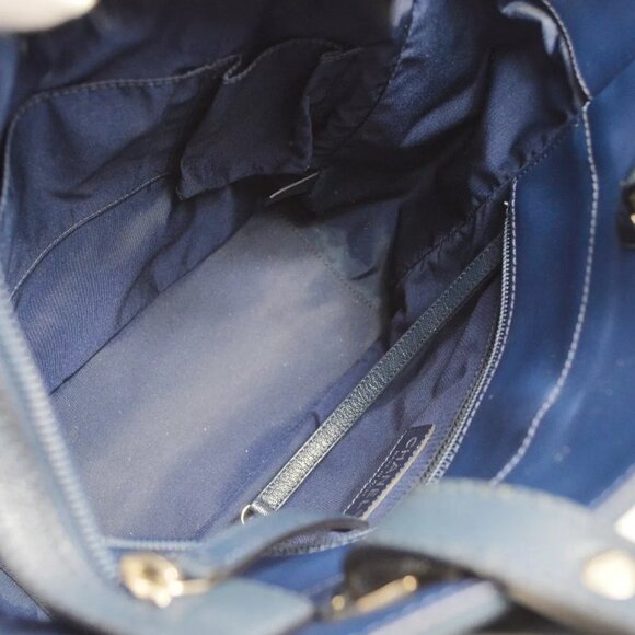 Auth Chanel Blue Coated Canvas Paris-Biarritz Tote PM Handbag - Picture 4 of 15